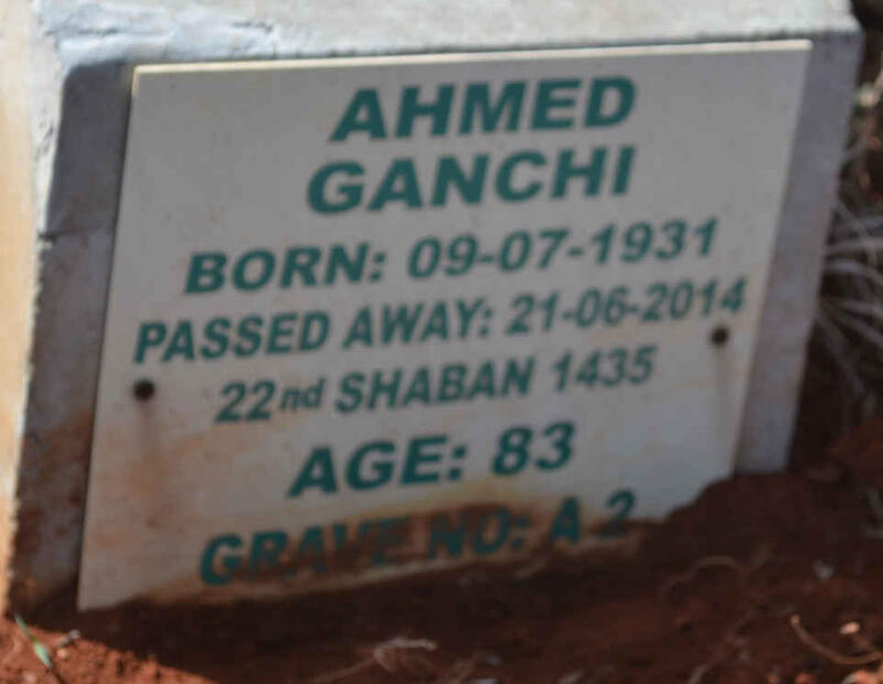 GANCHI Ahmed 1931-2014