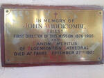WIDDICOMBE John -1927