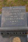 VILLIERS Catharina Elizabeth Maria, de nee UYS 1884-1965