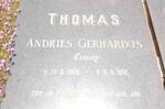 THOMAS Andries Gerhardus 1925-1972
