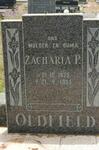 OLDFIELD Zacharia P. 1875-1955