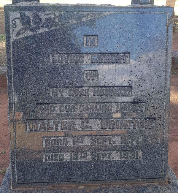 BRUNTON Walter G. 1871-1931