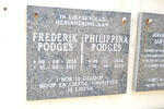 PODGES Frederik 1925-2011 & Philippina 1934-2013