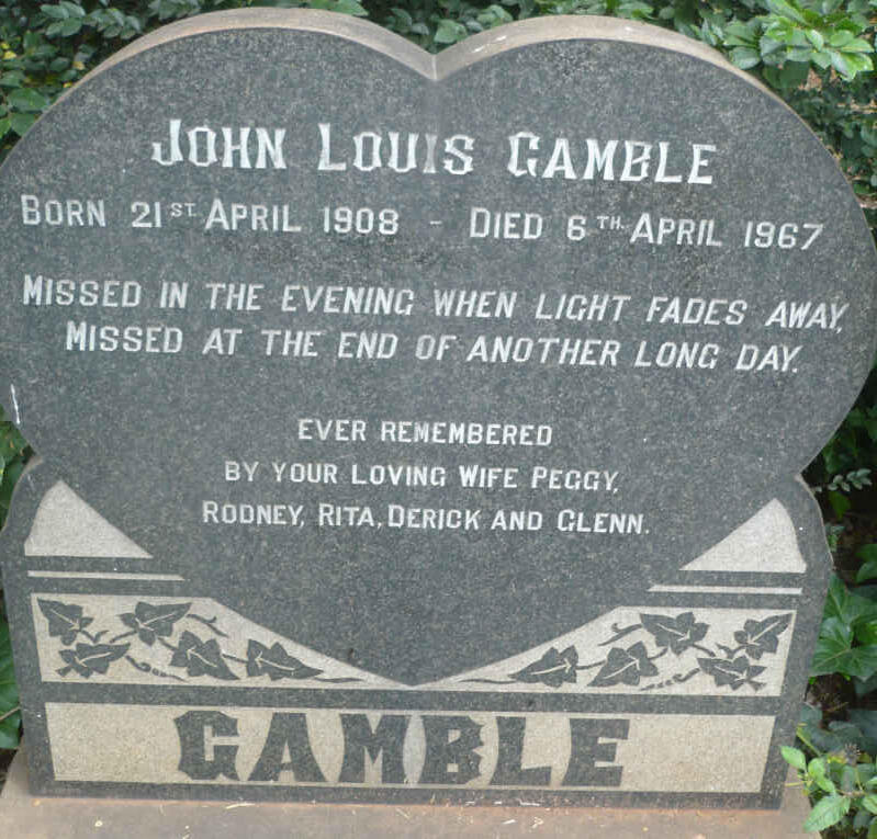 GAMBLE John Louis 1908-1967