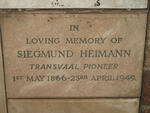 HEIMANN Siegmund 1866-1949