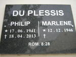PLESSIS Philip, du 1941-2013 & Marlene 1946-