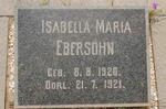 EBERSOHN Isabella Maria 1920-1921