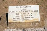 WIT Matthys Andries, de 1879-1918