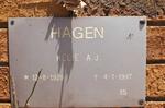 HAGEN Helie A.J. 1929-1997