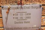BURGER Dina Elizabeth 1938-2002