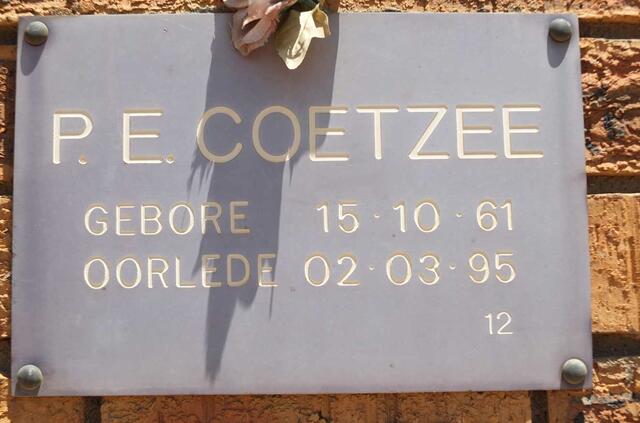 COETZEE P.E. 1961-1995