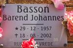BASSON Barend Johannes 1957-2002