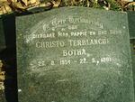 BOTHA Christo Terblanche 1954-1981
