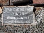 MERWE Wentzel, van der 1916-2012
