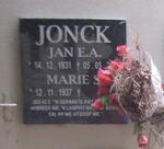 JONCK Jan E.A. 1931-2010 & Marie 1937-