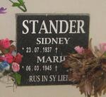 STANDER Sidney 1937- & Marie 1945-