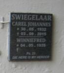 SWIEGELAAR Carel Johannes 1932-2015 & Winniefred 1935-