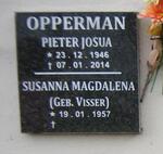 OPPERMAN Pieter Josua 1946-2014 & Susanna Magdalena VISSER 1957-