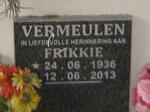 VERMEULEN Frikkie 1936-2013