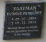 SAAYMAN Yvonne Penelope 1939-2015
