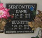 SERFONTEIN Danie 1942-2012 & Jeanette 1945-2014
