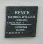 BENCE Jacobus William 1939- & Gesiena 1939-