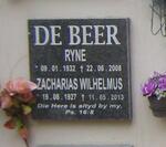 BEER Zacharias Wilhelmus, de 1927-2013 & Ryne 1932-2008