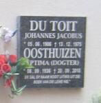 TOIT Johannes Jacobus, du 1906-1975 :: OOSTHUIZEN Septima 1936-2010