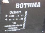 BOTHMA Ockert 1938-2012