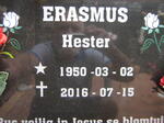 ERASMUS Hester 1950-2016