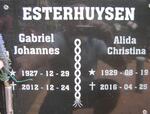 ESTERHUYSEN Gabriel Johannes 1927-2012 & Alida Christina 1929-2016