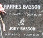BASSON Hannes 1931-2007 & Joey 1928-2009