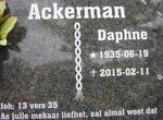 ACKERMAN Daphne 1935-2015