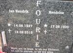 FOURIE Jan Hendrik 1937-2015 & Hendrina 1936-