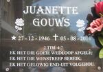 GOUWS Juanette 1946-2014