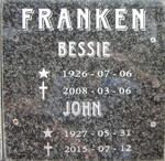 FRANKEN John 1927-2015 & Bessie 1926-2008