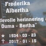 ?  Frederika Alberta 1934-2017