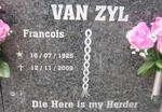 ZYL Francois, van 1925-2009