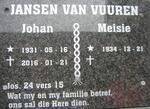 VUUREN Johan, Jansen van 1931-2016 & Meisie 1934-