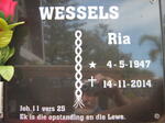 WESSELS Ria 1947-2014