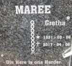 MAREE Gretha 1931-2017