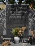 TAYLOR Aletta Christina nee HAMMAN 1943-1999