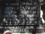 THOMAS Jeftha Abraham Johannes 1899-1994 & Catherine Johanna HAMMAN 1905-1991