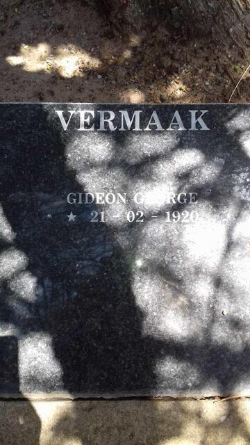 VERMAAK Gideon George 1920-