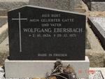 EBERSBACH Wolfgang 1934-1971