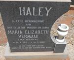 HALEY Charles Edward 1908-1974 & Maria Elizabeth VERMAAK nee v. HEERDEN 1917-1986 