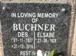 BUCHNER Des 1927-2016 & Elsabe 1928-