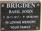 BRIGDEN Basil John 1917-2007