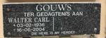 GOUWS Walter Carl 1936-2004
