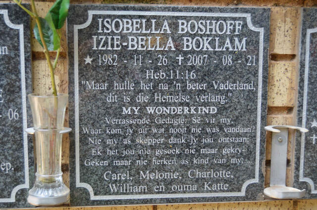 BOSHOFF Isobella 1982-2007